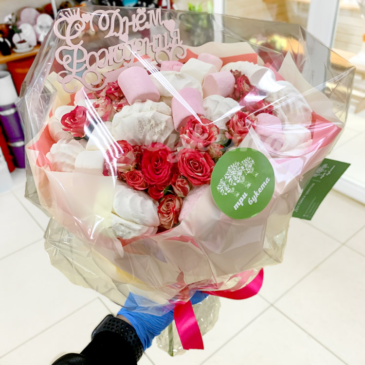 Букет из маршмеллоу и зефира (в упаковке)